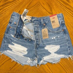 Levi's Women's Blue Denim Shorts